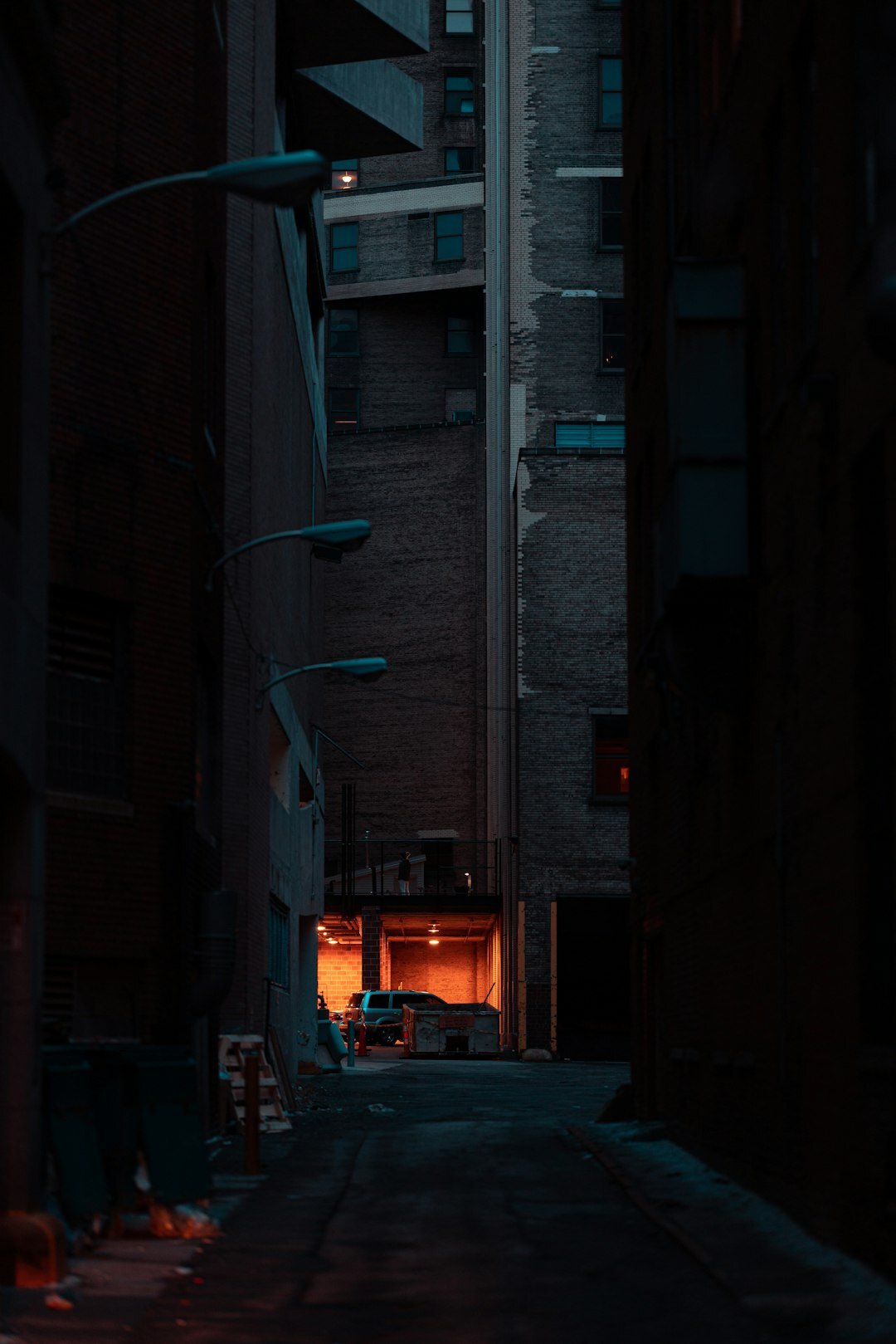 dark alley at night