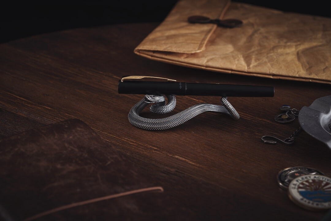 detective notebook and pen